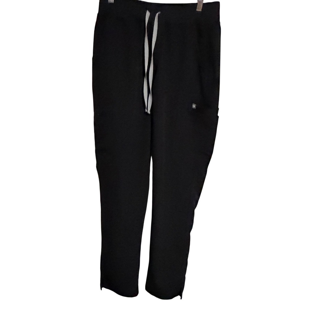 Figs Technical Collection Yola Cargo Scrub Pants Black High Waist Womens Medium